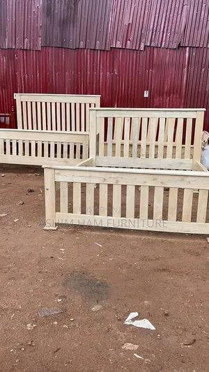 Natural Light Wood Bed