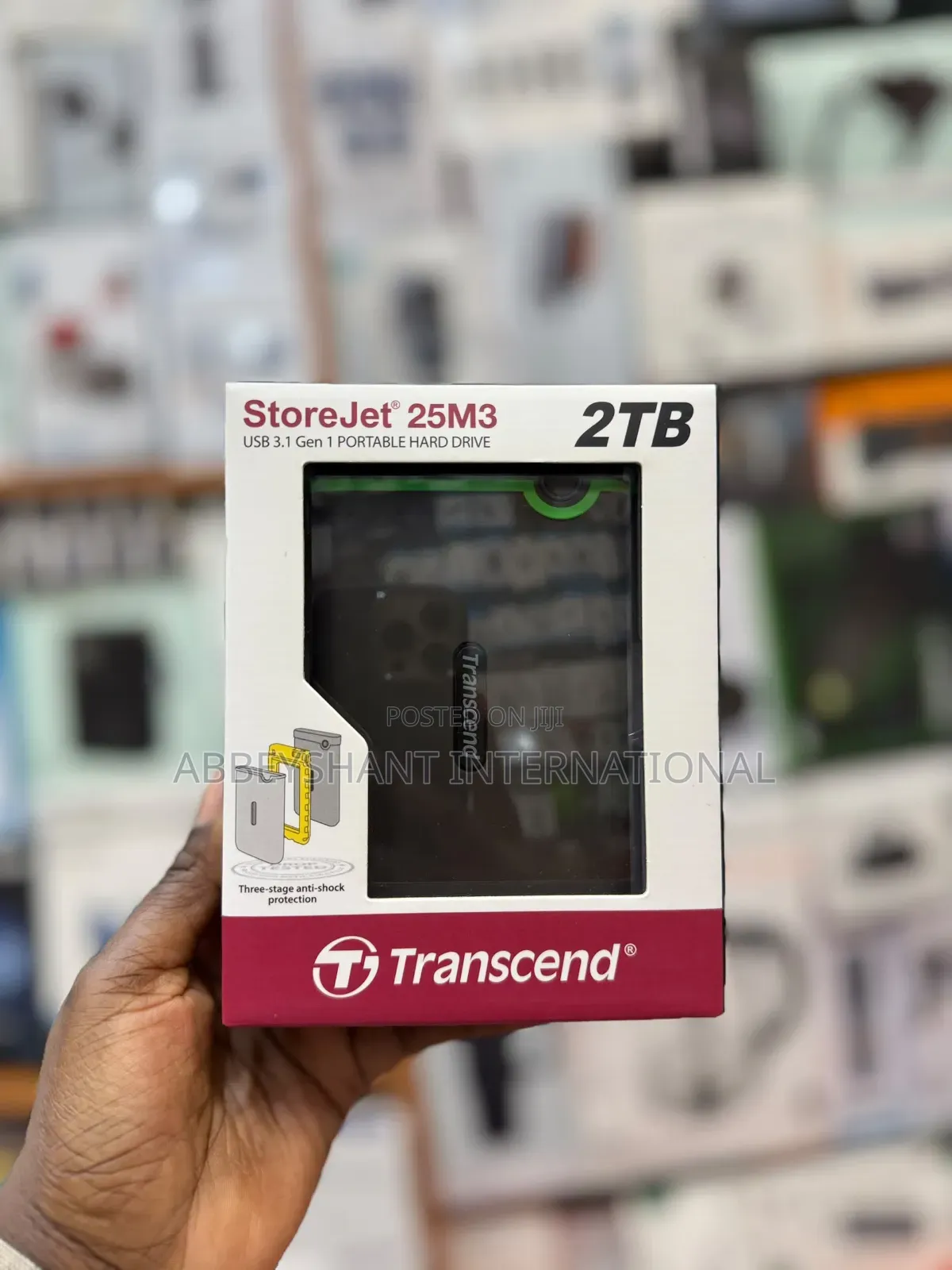 Transcend Storejet 25m3 Portable Hard Drive 2tb Storage Capacity