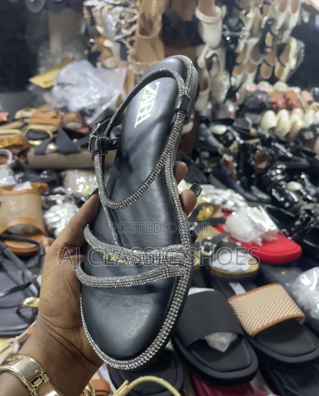 Black Open Shoes Zara