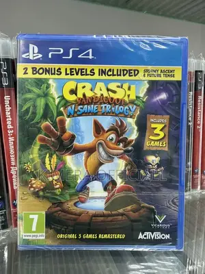 Crash Bandicoot N Sane Trilogy Game Cd for Ps4. With 2 Bonus Levels