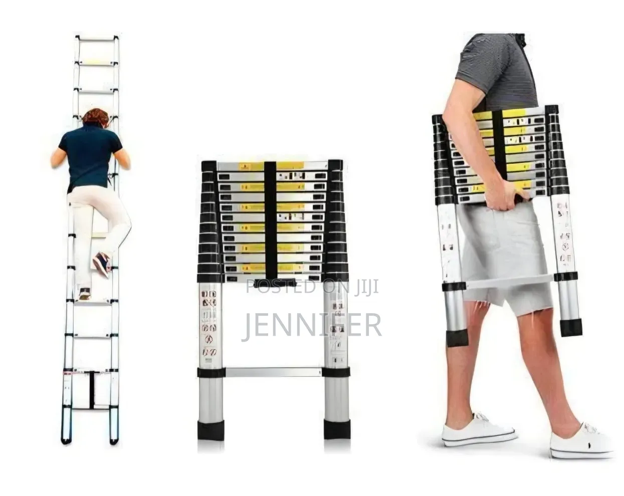 3.2-Meter (Approx. 10.5 Ft) Aluminum Telescopic Extension Ladder