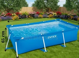 2.6m X 1.6m X 65cm Rectangular Steel Frame Intex Swimming Pool