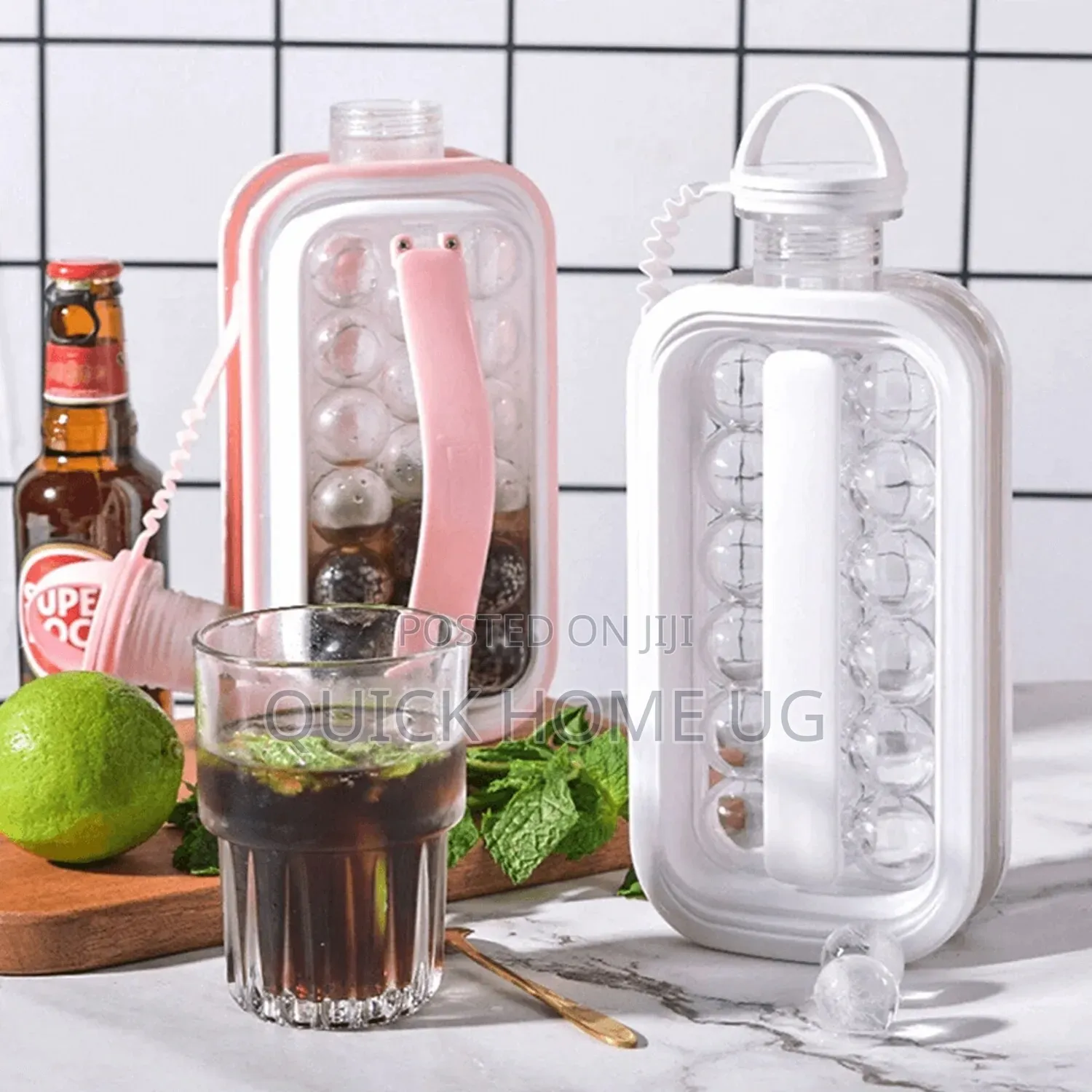 Ice Ball Maker Bottle,Ice Cube Bottle With Lid Cover