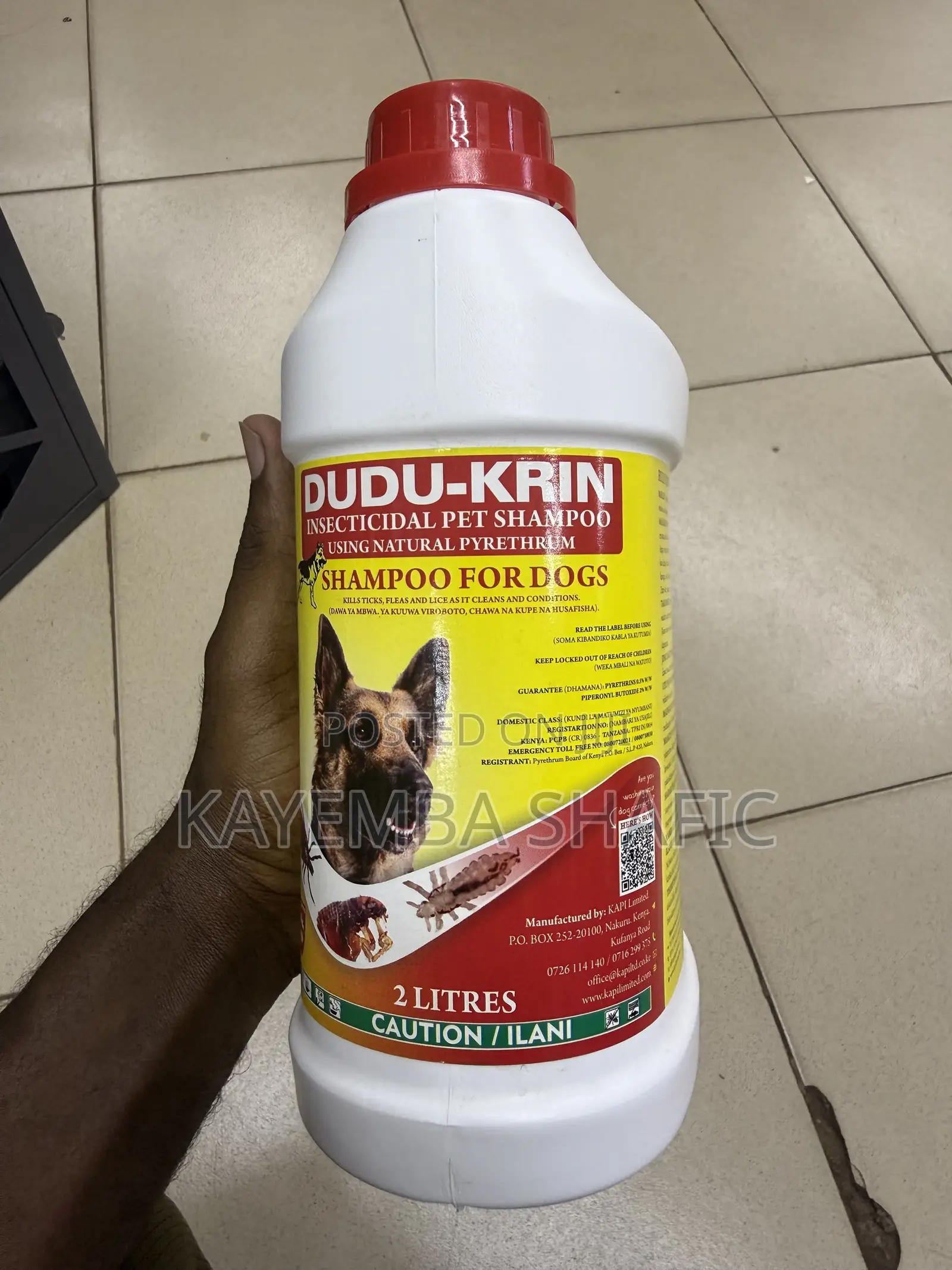 Dudu-Krin Insecticidal Dog Shampoo - 2 Litres