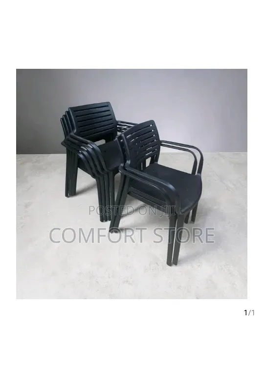 Black Armrest Plastic Chairs for Restaurant Beach Bar and Hotel