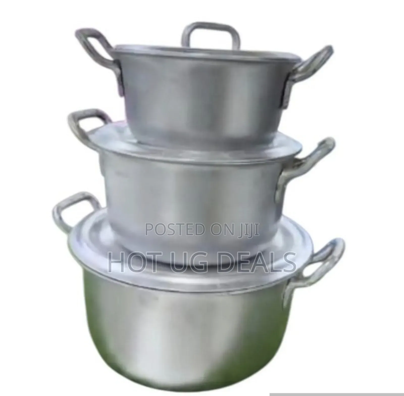 Dongolo Heavy Cooking Saucepan Set-3pc With Cover