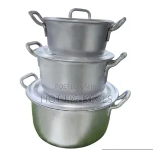 Dongolo Heavy Cooking Saucepan Set-3pc With Cover
