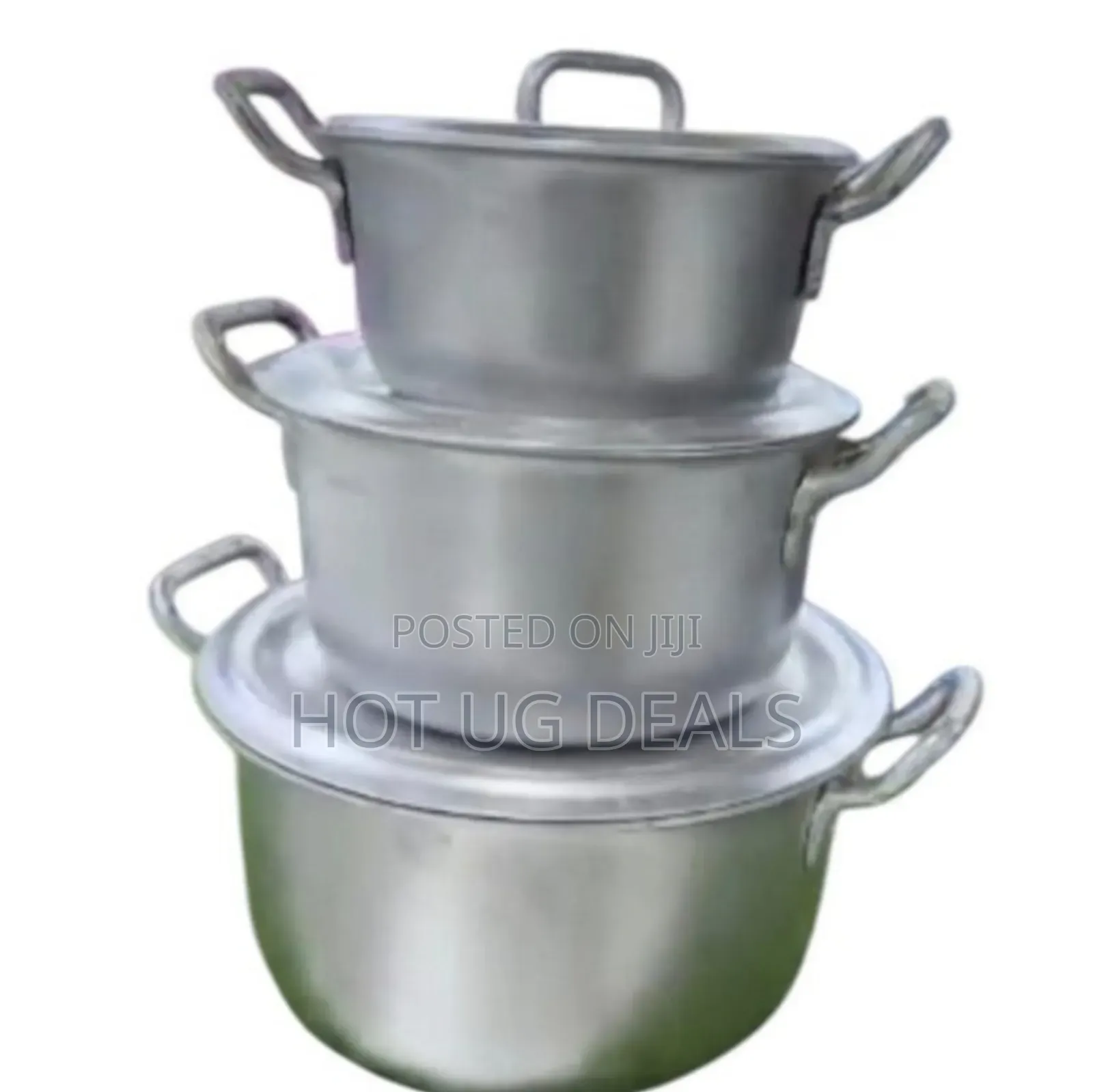 Dongolo Heavy Cooking Saucepan Set-3pc With Cover