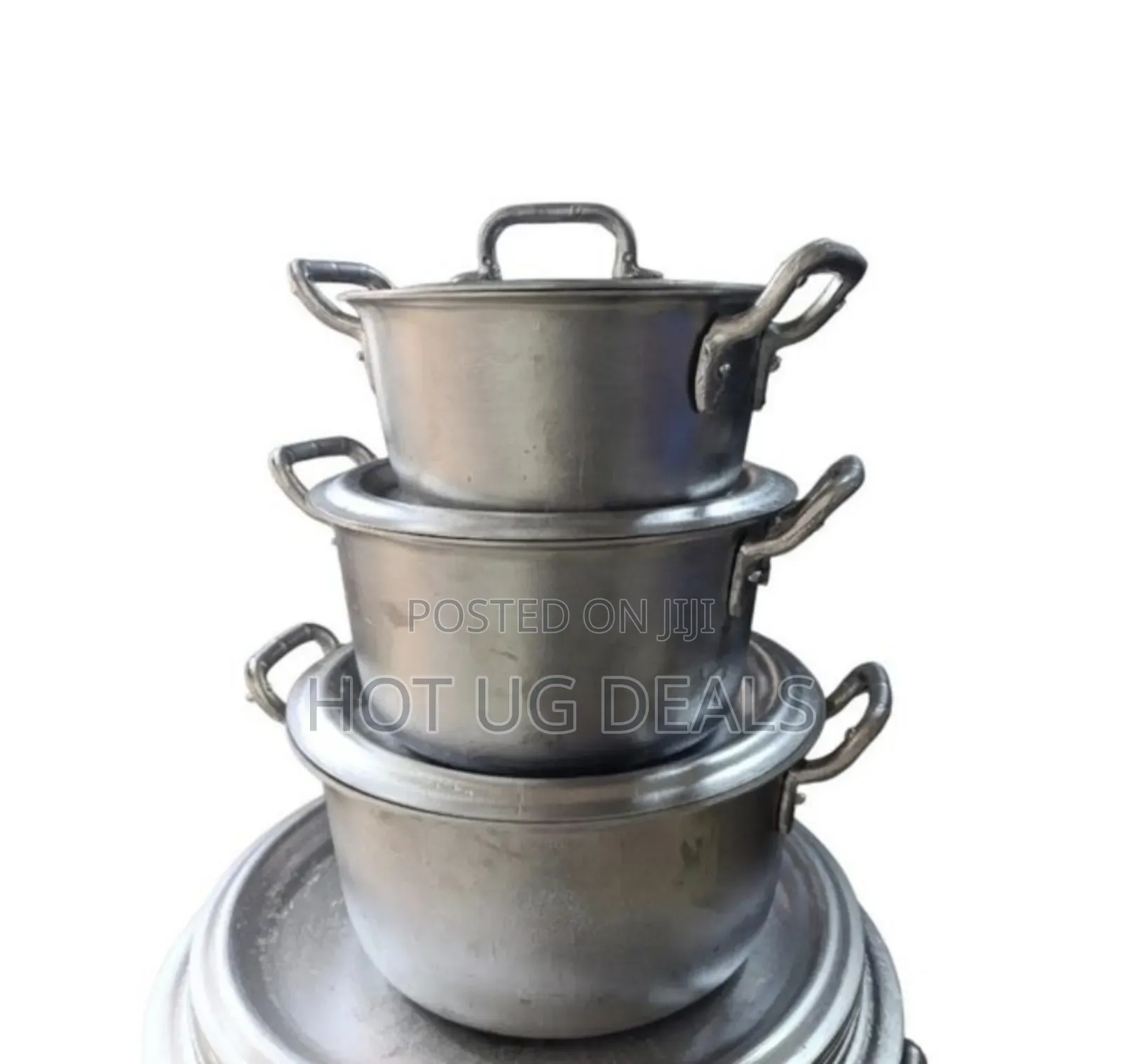 Dongolo Heavy Cooking Saucepan Set-3pc With Cover