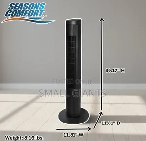 29-Inch Digiwave Branded Black Tower Fan.