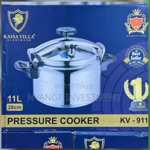 Kaisa Villa 11-l Aluminum Pressure Cooker With An Outer Lid Mechanism.