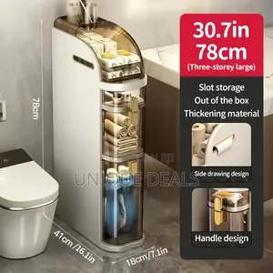 3-Tier Slim Bathroom Storage Cabinet