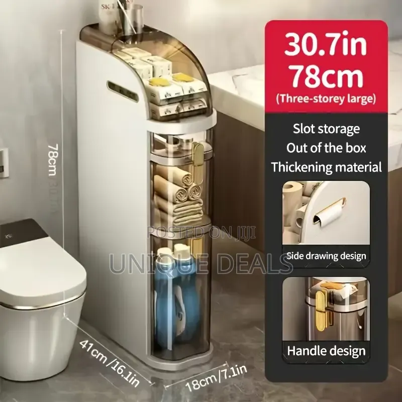 3-Tier Slim Bathroom Storage Cabinet