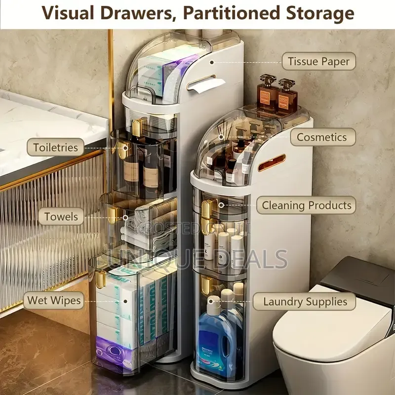 3-Tier Slim Bathroom Storage Cabinet