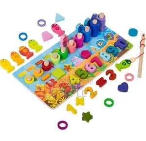 6 in 1 Montessori Kids Learning Puzzle Board
