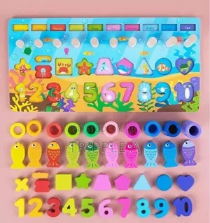 6 in 1 Montessori Kids Learning Puzzle Board