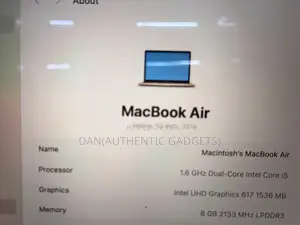 Laptop Apple MacBook Air 8GB Intel Core i5 SSD 128GB