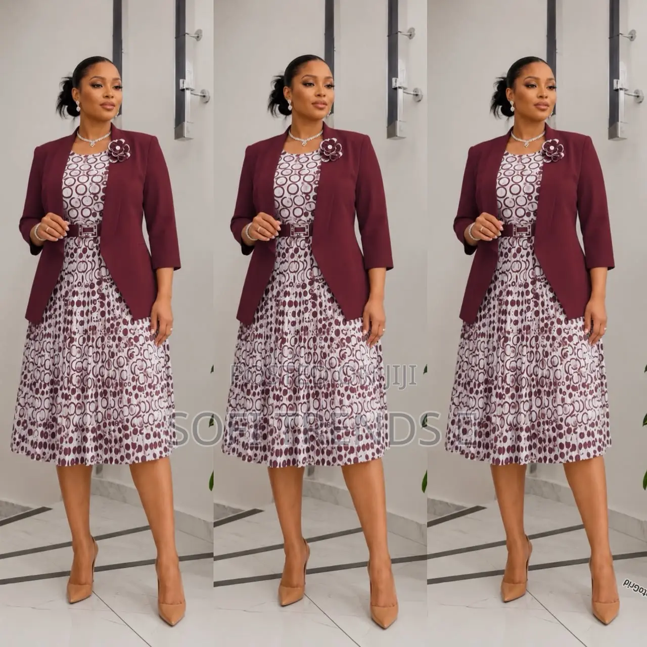 Ladies Elegant Two Piece Dress