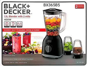 Black Decker 400w 1.5l Blender (Model Bx365-B5)