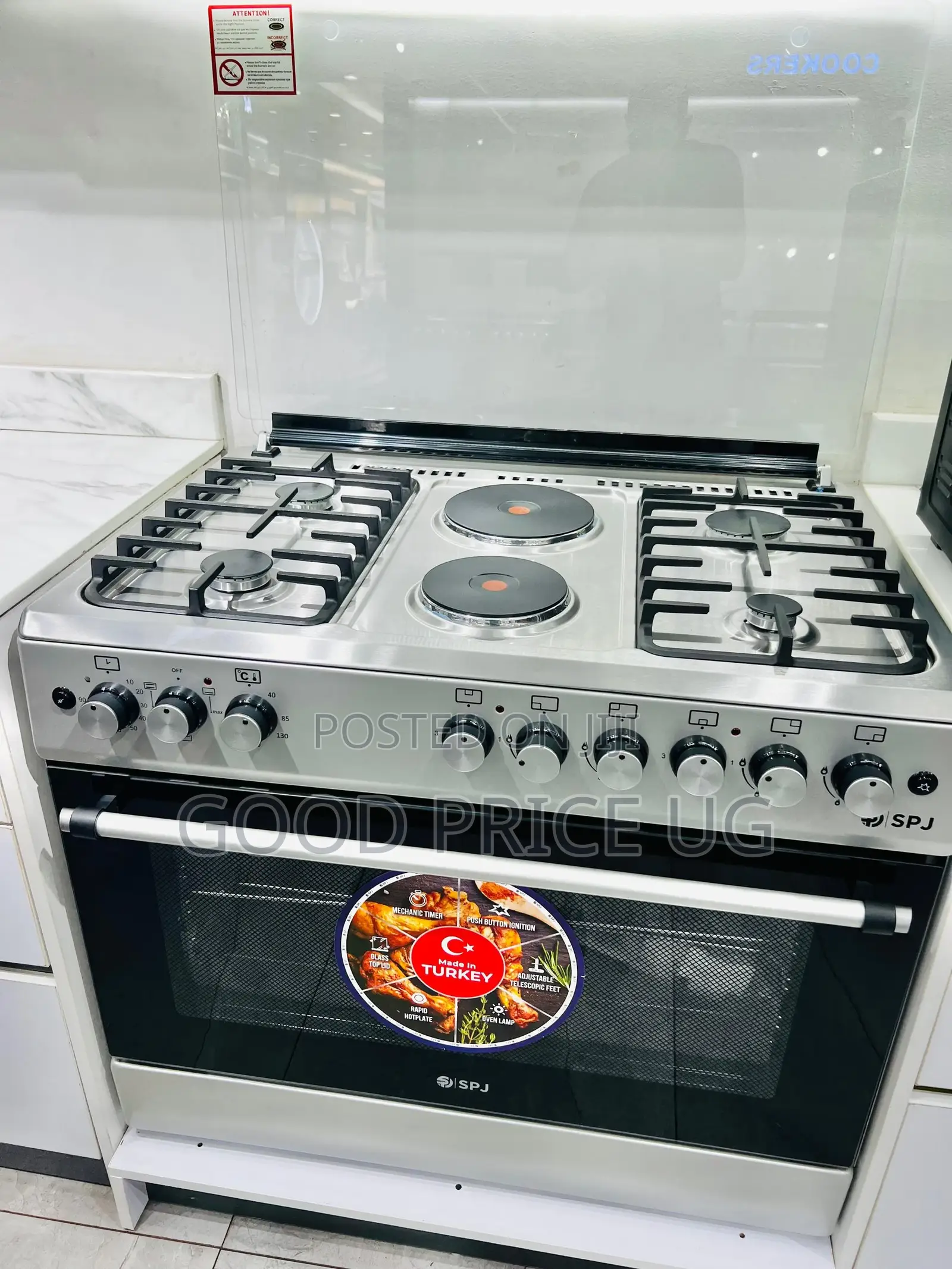 SPJ 4+2 Dual-Fuel Freestanding Cooker.