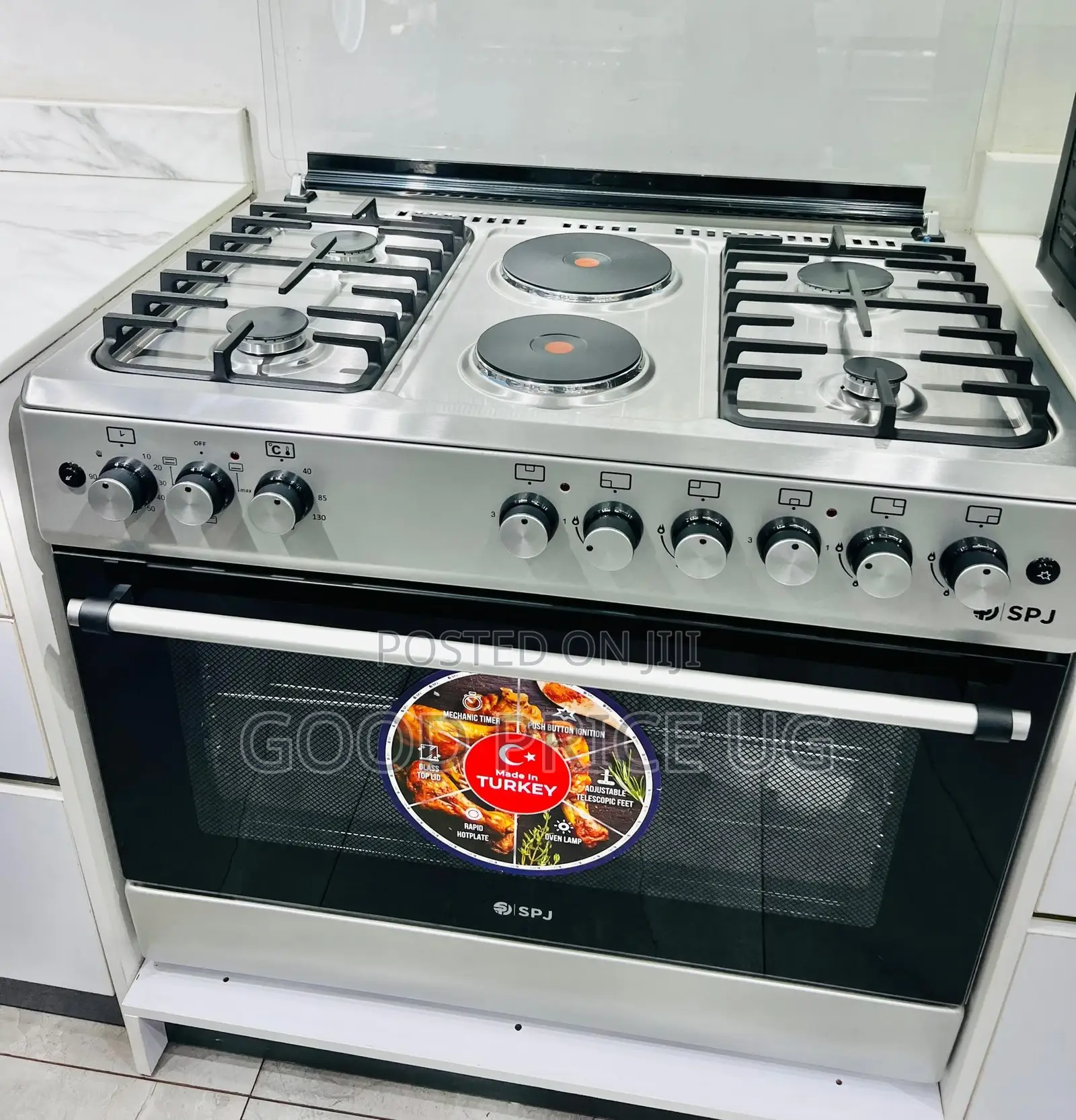 SPJ 4+2 Dual-Fuel Freestanding Cooker.