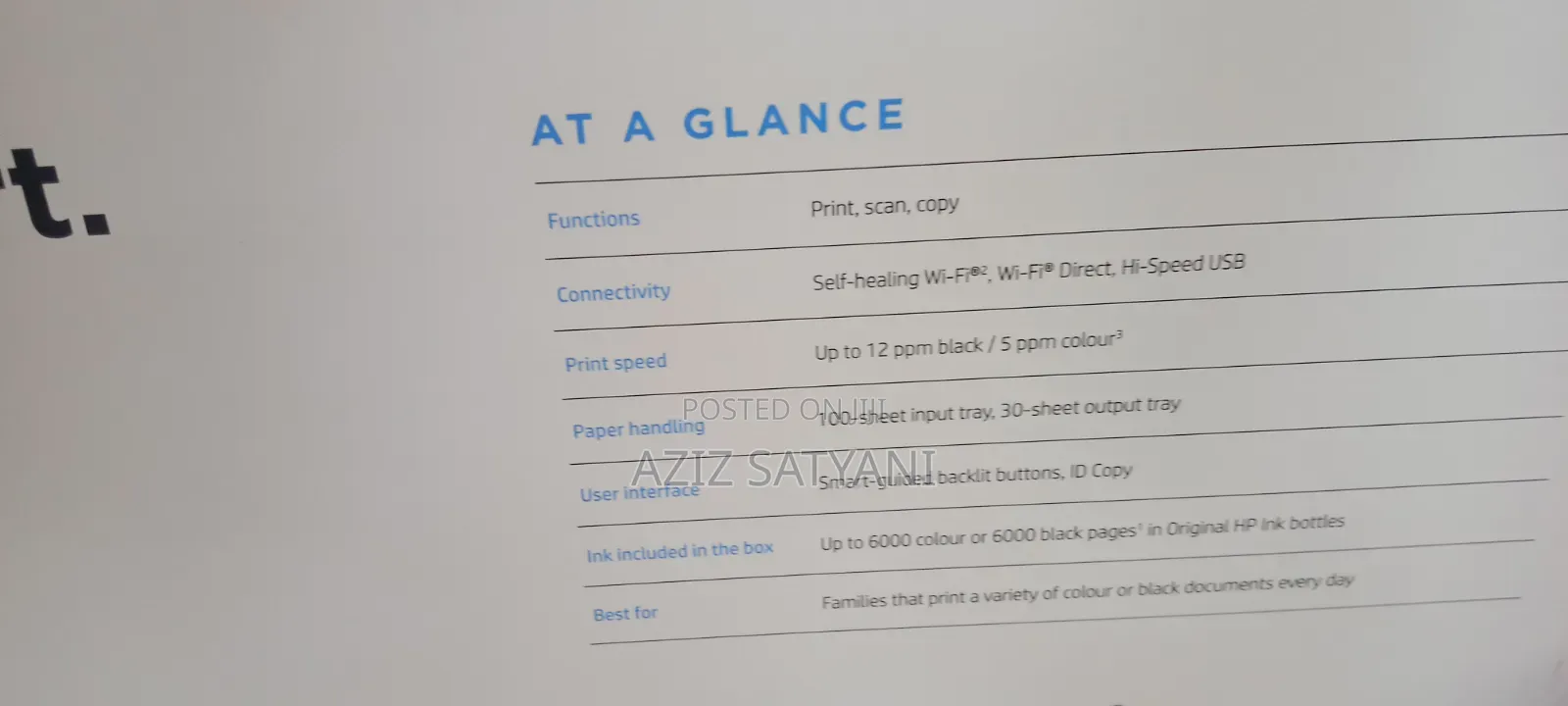 Hp Int Smart Light on Price Smart Tank Wireless All in One Printer