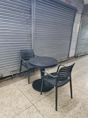 Spaced Back Plastic Chairs and Table Plastic Chairs and Table Set