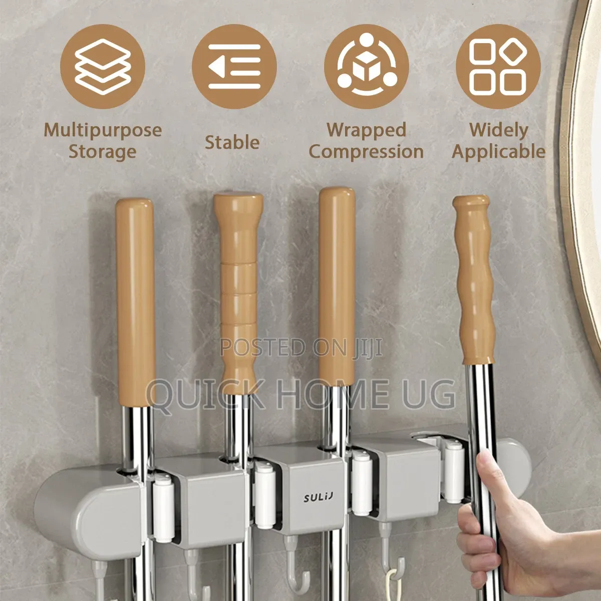 Wallmounted Mop Holder,Broom Mop Holder