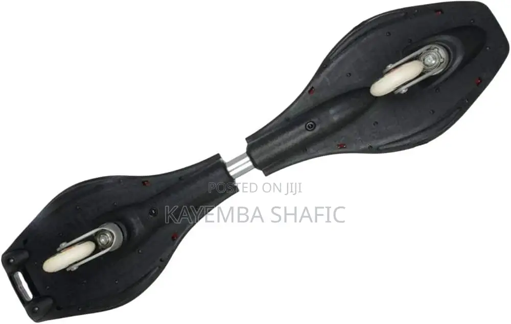Heavy Duty 2-Wheel Waveboard / Caster Skateboard (Flame Design)