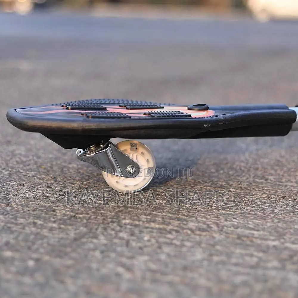 Heavy Duty 2-Wheel Waveboard / Caster Skateboard (Flame Design)