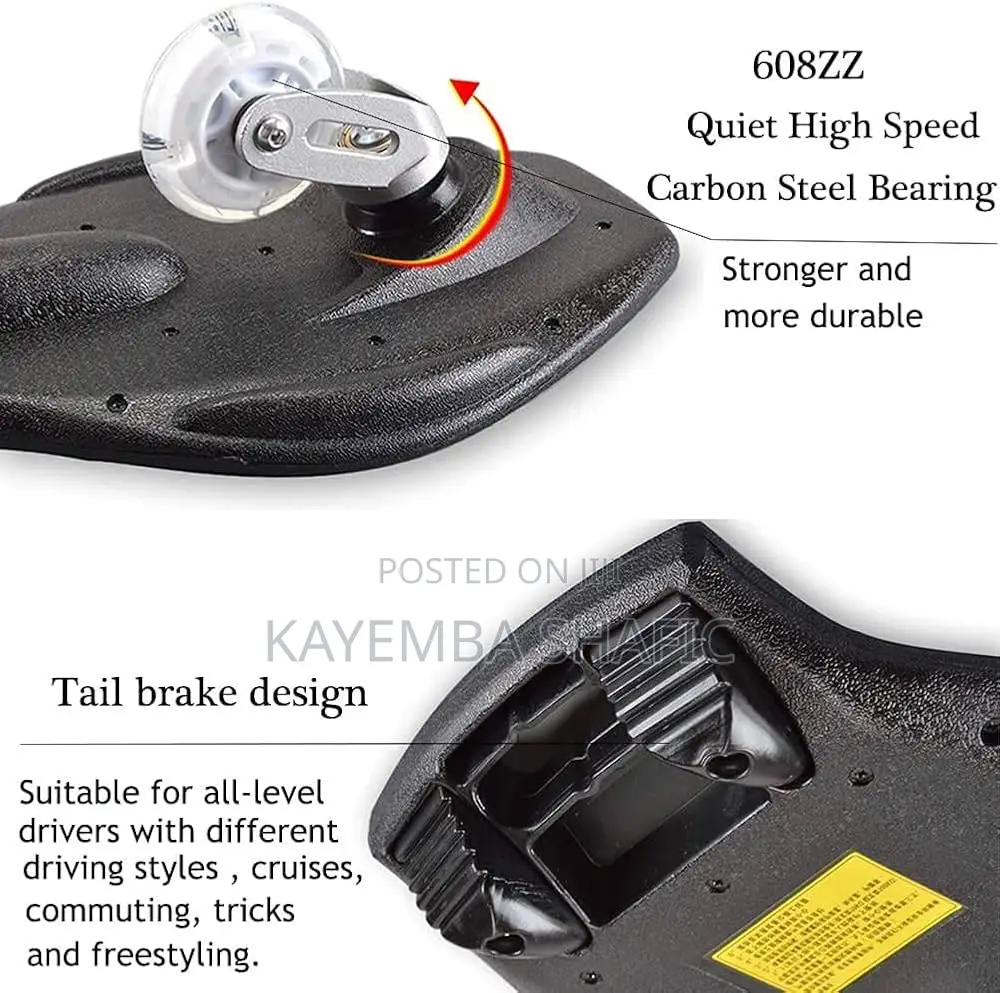 Heavy Duty 2-Wheel Waveboard / Caster Skateboard (Flame Design)