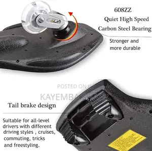 Heavy Duty 2-Wheel Waveboard / Caster Skateboard (Flame Design)