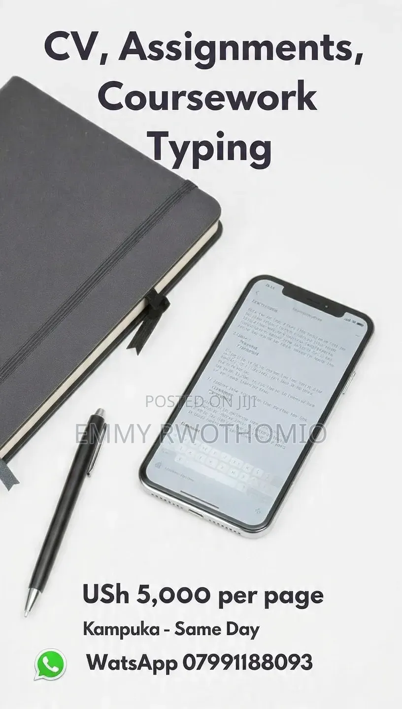 Phone Work: Cv Typing, Assignments, Coursework - Kampala