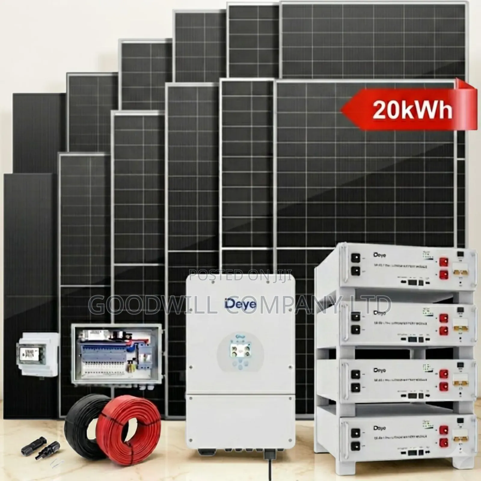 20kwh Deye Solar System Full Kit