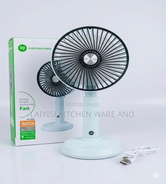 Dp Portable High Quality Desktop Rechargeable Handheld Fan Dp-7640