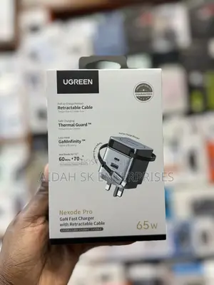 Ugreen Nexode Pro 65w Gan Pro Fast Charger With Retractable Cable