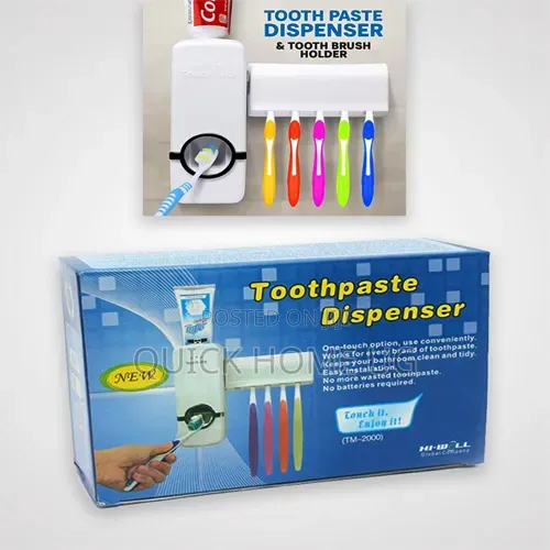 Toothbrush Holder And Toothpaste Dispenser