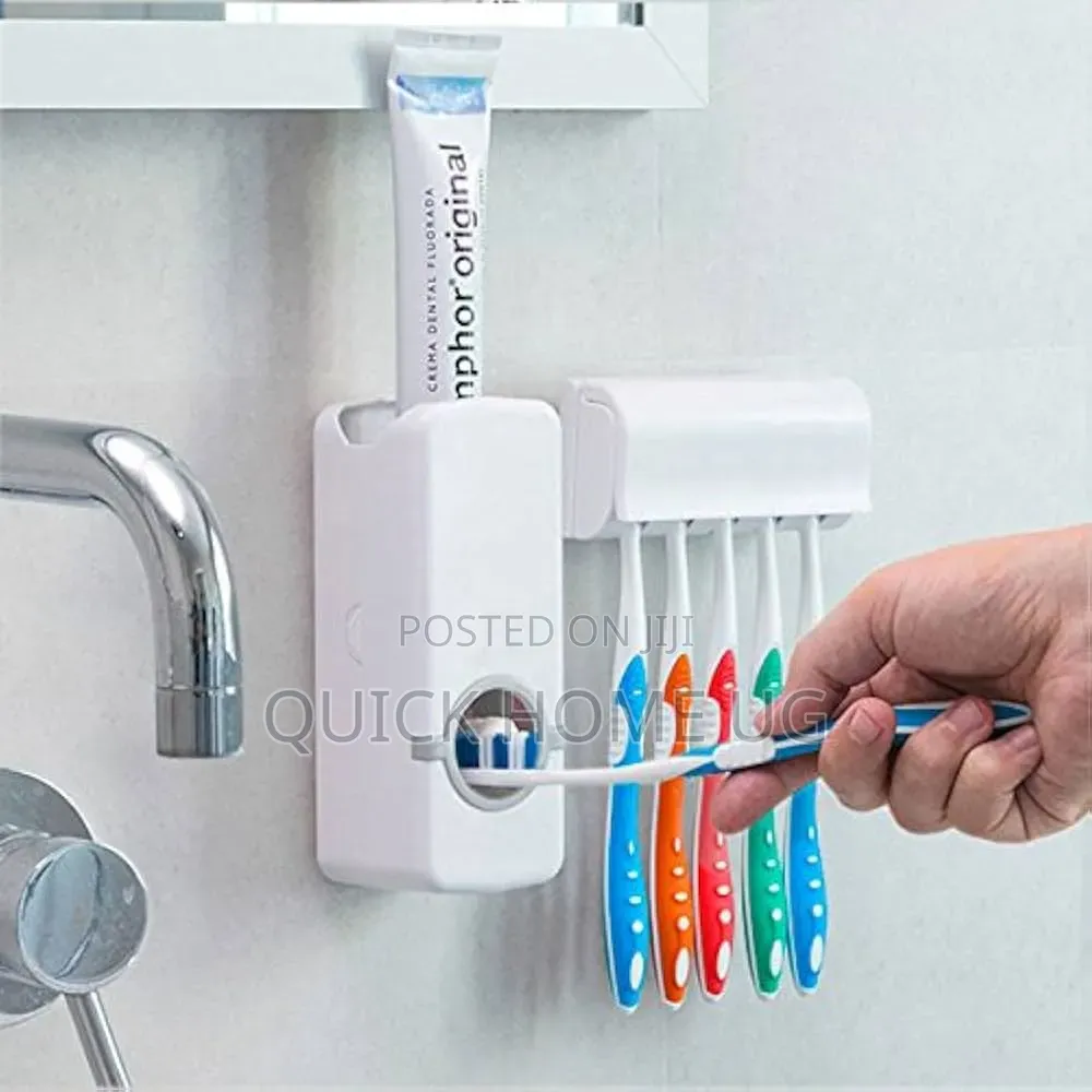Toothbrush Holder And Toothpaste Dispenser