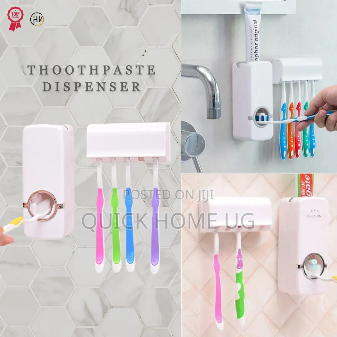 Toothbrush Holder And Toothpaste Dispenser