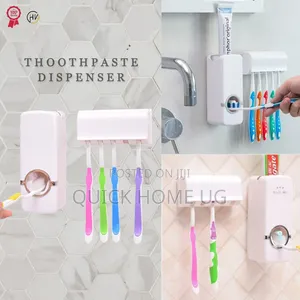 Toothbrush Holder And Toothpaste Dispenser