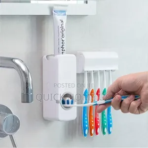Toothbrush Holder And Toothpaste Dispenser