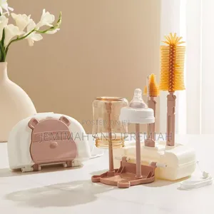 Silicone Portable Bottle Cleaning Set Rack