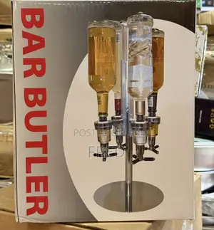 Bar Butler Is A Revolving 4-bottle Liquor Dispenser