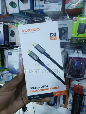 Porodo 40gbps Thunderbolt Cable/Usb-c To Usb-c Cable