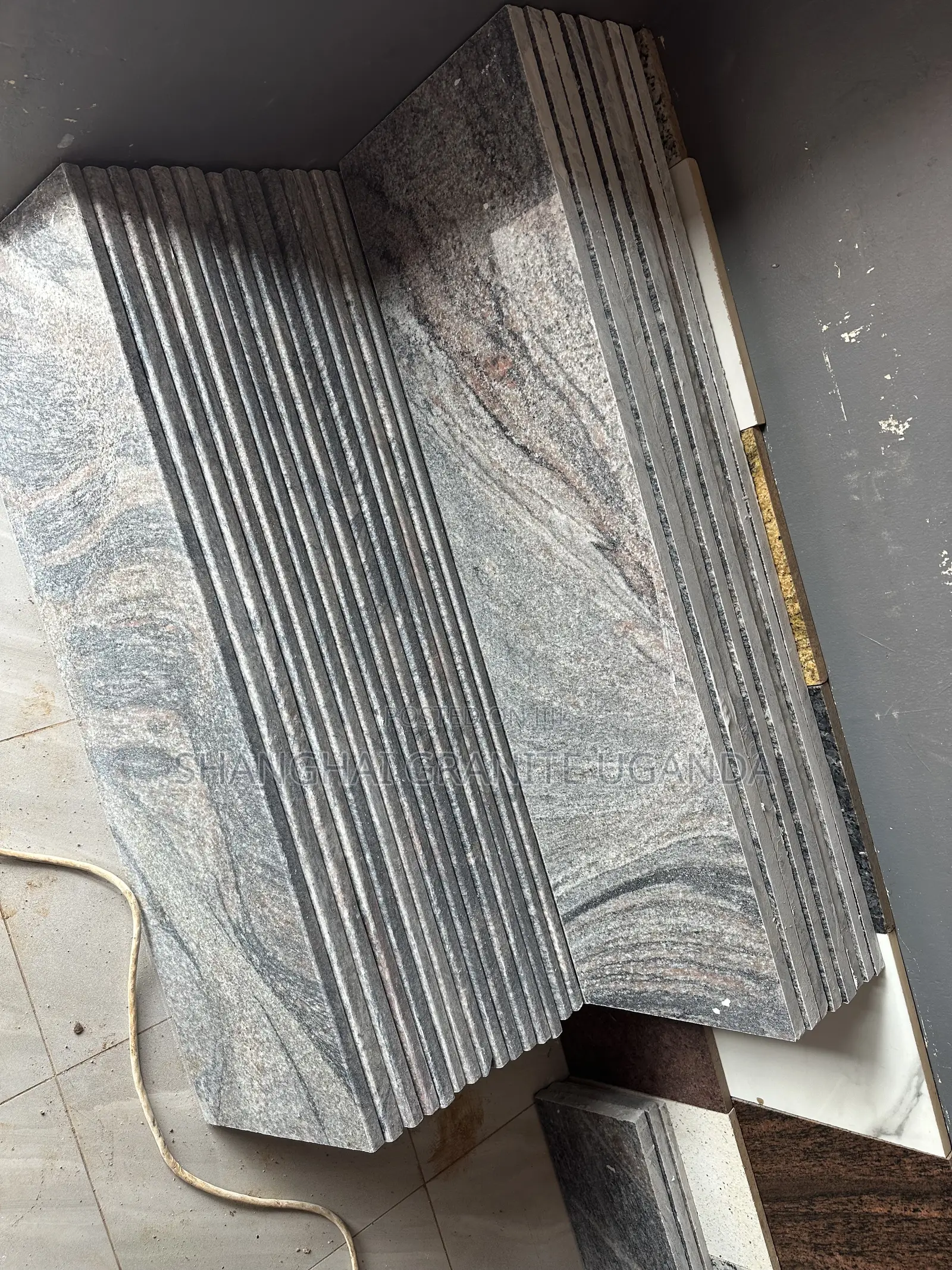 Wavy Grey Staircase Slabs