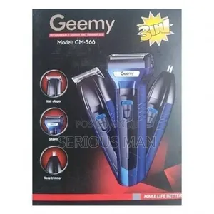 Geemy Gm-566 3-in-1 Rechargeable Grooming Kit