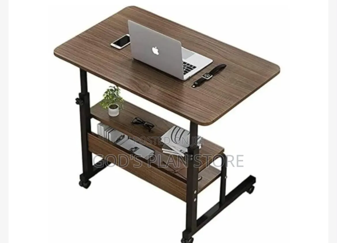Coffee Brown Wooden Adjustable Laptop Table Laptop Table