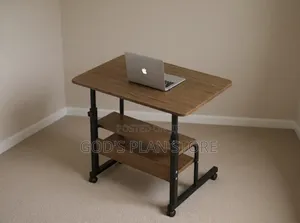 Coffee Brown Wooden Adjustable Laptop Table Laptop Table