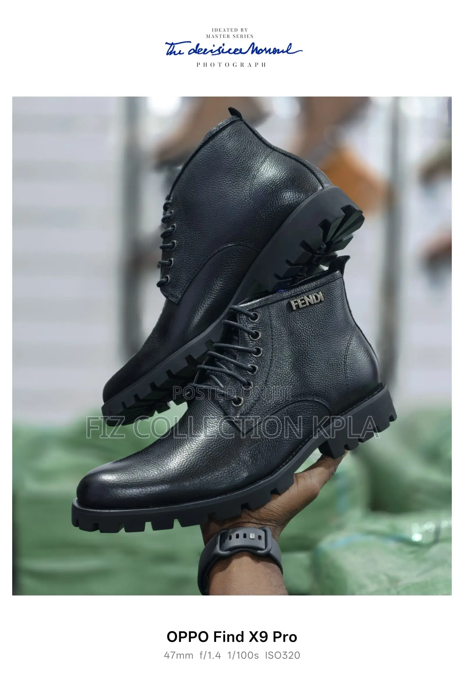 Fendi Black Pure Leather Boot