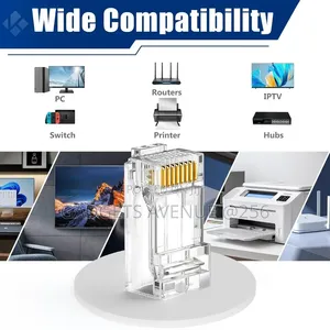 Rj45 Ethernet Cable Connectors, for Terminating Networking 100pcs